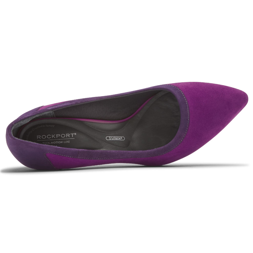 Rockport Heels For Womens Purple - Total Motion Valerie Luxe Pieced - XP9785014